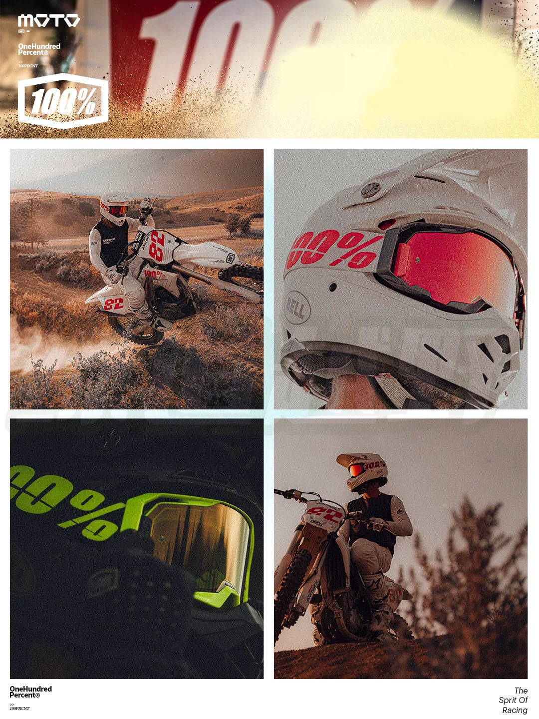 100% x Loic Bruni Gold Signature Goggle