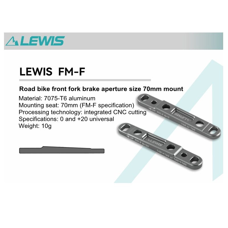Lewis- Flat Mount Road Bike Caliper Adapter