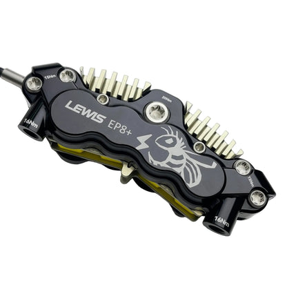 E-Bike component with 'LEWIS EP8+' branding on a light gray background