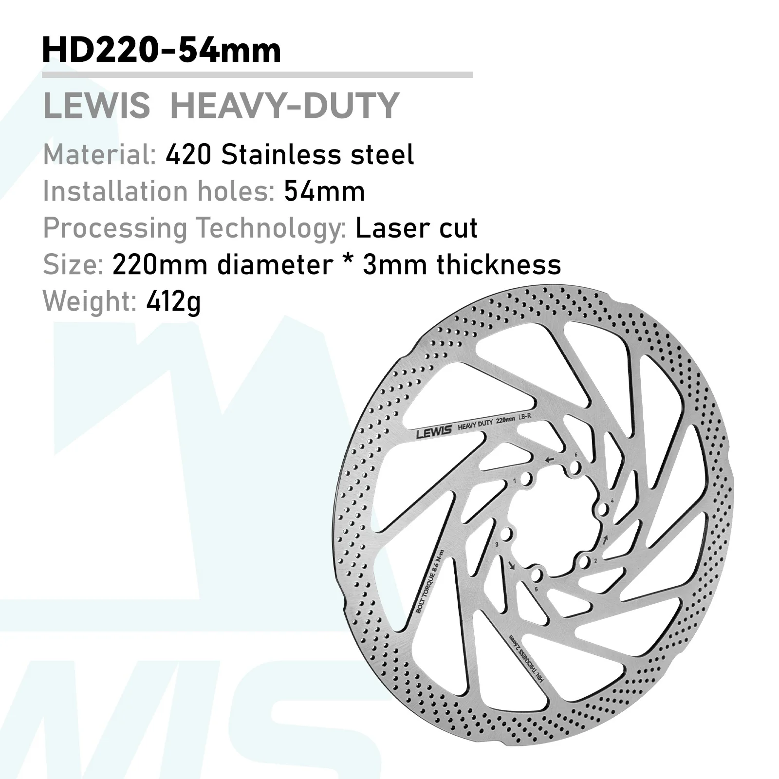Lewis - E-Moto Specific Disc Brake Rotors Lewis